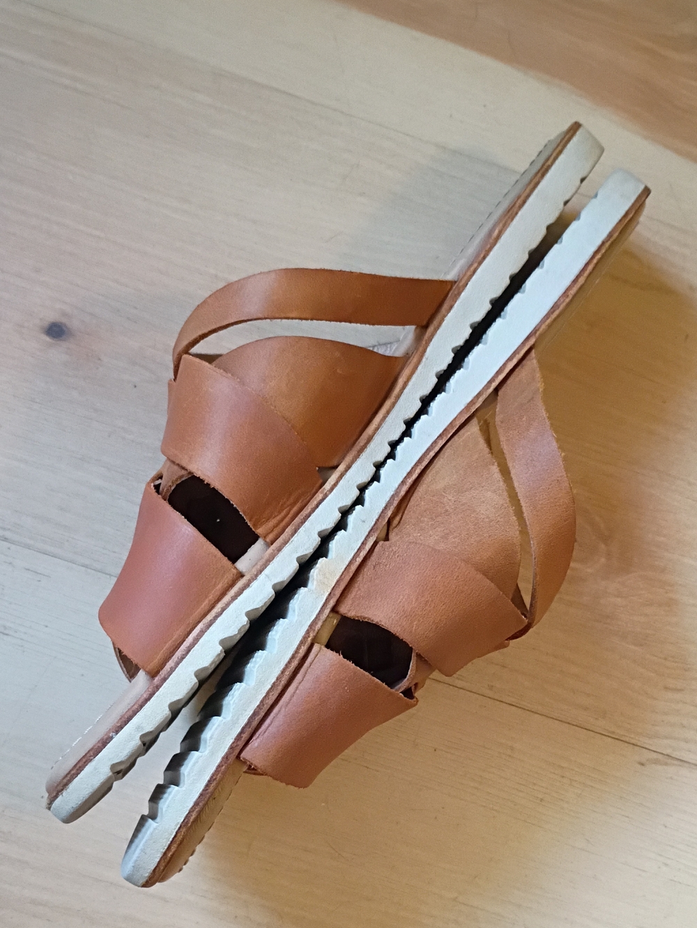 Sorel Leather Woven Front Flat Slide Sandal - Picture 3 of 7